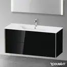 Тумба подвесная под раковину Duravit XViu 121 x 48 см, чёрный глянцевый (XV41280B140) фото 2 Aquada.com.ua