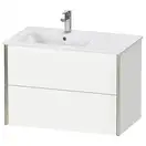 Тумба подвесная под раковину, чаша слева Duravit XViu 81 x 48 см, белый матовый (XV41580B118) фото 1 Aquada.com.ua