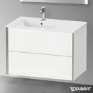 Тумба подвесная под раковину, чаша слева Duravit XViu 81 x 48 см, белый матовый (XV41580B118) фото 2 Aquada.com.ua