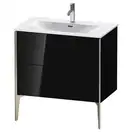 Тумба напольная под раковину Duravit XViu 81 x 48 см, чёрный глянцевый (XV43020B140) фото 1 Aquada.com.ua