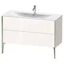 Тумба напольная под раковину Duravit XViu 121 x 48 см, белый глянцевый (XV43040B122) фото 1 Aquada.com.ua