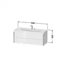 Тумба подвесная с раковиной c-bonded Duravit XViu 120 x 48 см, белый матовый (XV4617EB218P) фото 3 Aquada.com.ua
