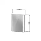 Зеркальный шкафчик с LED подсветкой Duravit XViu 62 х 15,6 х h80 см, версия «sensor» (XV7131LB1B1) фото 3 Aquada.com.ua