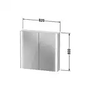 Зеркальный шкафчик с LED подсветкой Duravit XViu 82 х 15,6 х h80 см, версия «sensor» (XV71320B2B2) фото 3 Aquada.com.ua