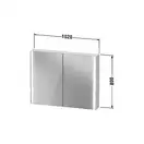 Зеркальный шкафчик с LED подсветкой Duravit XViu 102 х 15,6 х h80 см, версия «sensor» (XV71330B2B2) фото 3 Aquada.com.ua