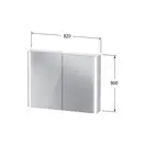Зеркальный шкафчик с LED подсветкой Duravit XViu 82 х 15,6 х h80 см, версия «icon» (XV71420B2B2) фото 4 Aquada.com.ua