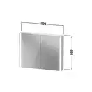 Зеркальный шкафчик с LED подсветкой Duravit XViu 102 х 15,6 х h80 см, версия «icon» (XV71430B2B2) фото 4 Aquada.com.ua