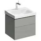 Тумба под раковину с двумя выдвижными ящиками Geberit Xeno² 580 х 462 мм, серый глянцевый (500.506.00.1) фото 1 Aquada.com.ua
