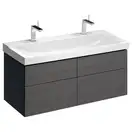 Тумба под раковину с четырьмя выдвижными ящиками Geberit Xeno² 1174 х 462 мм, серый шпон (500.518.43.1) фото 1 Aquada.com.ua