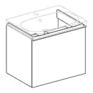 Тумба под раковину 65 см Geberit Acanto, копус белый/белое стекло (500.610.01.2) фото 2 Aquada.com.ua