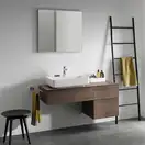 Тумба для накладной раковины Geberit VariForm 135 х 51 х h55 см, белый глянец/белый мат (501.189.00.1)