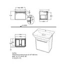 Тумба под раковину Geberit myDay 540х410х405 мм, глянцевая какао с молоком (824066000) фото 2 Aquada.com.ua