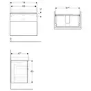 Тумба под раковину 75 см Geberit iCon, копус платиновый глянец (840377000) фото 3 Aquada.com.ua