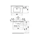 LAUFEN PRO S тумба, в комплекте с умывальником 80*50см, белый глянец (H8609634751041) фото 2 Aquada.com.ua