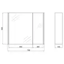 Дзеркальна шафа підвісна Qtap Scorpio QT1477ZP701W (QT1477ZP701W) фото 2 Aquada.com.ua