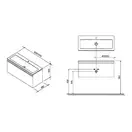 RAVAK Тумба под раковину SD Clear 80x38x42 см белый/черешня (X000000758) фото 5 Aquada.com.ua