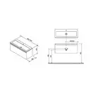 Тумба под раковину Ravak SD Clear 100x38x42 см (X000000759) фото 2 Aquada.com.ua