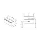 Ravak Тумба под раковину SD Clear 100x38x42 см, белый/черешня (X000000760)