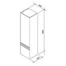 Пенал Ravak SD Clear L 40x35x155см, белый/орех (X000000762) фото 4 Aquada.com.ua