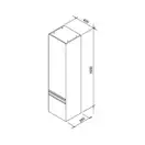 Пенал Ravak SD Clear 40 x35x155 см, белый/орех (X000000764) фото 4 Aquada.com.ua