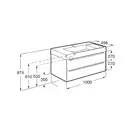 Комплект из раковины и тумбы Roca Inspira 1000 х 498 х 674 мм (цвет отделки - 806 блестящий белый) (A851077806) фото 2 Aquada.com.ua