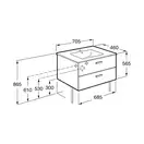 ROCA VICTORIA BASIC тумба с умывальником 70см, цвет береза (A855853422) фото 2 Aquada.com.ua