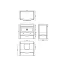 Тумба под раковину Simas Arcade белая ARMD90W (ARMD90W) фото 2 Aquada.com.ua