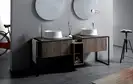 Тумба под раковину с консолью Simas Frame 181 х 57 х h72 см, дуб тёмный (FM2 Rovere scuro) фото 2 Aquada.com.ua
