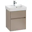 Тумба под умывальник с LED подсветкой 46 см Villeroy & Boch Collaro (Truffle Grey) (C006L0VG) фото 1 Aquada.com.ua