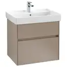 Тумба под умывальник с LED подсветкой 60,4 см Villeroy & Boch Collaro (Truffle Grey) (C009L0VG) фото 1 Aquada.com.ua