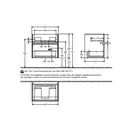 Тумба под умывальник с LED подсветкой 60,4 см Villeroy & Boch Collaro (Truffle Grey) (C009L0VG) фото 2 Aquada.com.ua