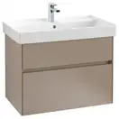 Тумба под умывальник с LED подсветкой 75,4 см Villeroy & Boch Collaro (Truffle Grey) (C010L0VG) фото 1 Aquada.com.ua