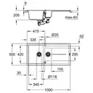 Композитна мийка для кухні Grohe K400 (31642AT0)