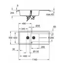 GROHE Мойка кварцевая Sink K400 (31643AP0)