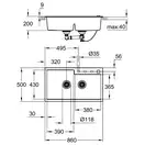 Композитна мийка для кухні Grohe K500 (31649AP0)