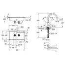 Набор Grohe мойка кухонная K500 31649AP0 + смеситель Minta 32917KS0 (31649AP032917KS0)