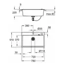 GROHE Мойка кварцевая Sink K700 (31652AT0)
