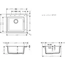 Кухонна мийка Hansgrohe S510-F450, Stonegrey (43312290)