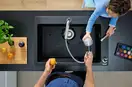 Встраиваемая кухонная мойка Hansgrohe S51 S510-F660 (цвет - чёрный графит) 660 (43313170) фото 2 Aquada.com.ua