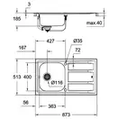 Мийка для кухні із нержавіючої сталі Grohe K400+ (31568SD0)