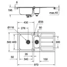Кухонна мийка K500 Grohe EX-2 Sink (31572SD0)