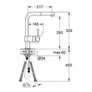 GROHE Комплект Мийка для кухні 860 x 500 мм з ексцентриком, 1 чаша + Minta Змішувач одноважільний для мийки (31573sd0) (31573SD0) фото 4 Aquada.com.ua