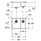 Кухонна мийка Grohe K700U 60-S 59.5/45 1.5 л, 1.5 чаші, сталь (31577SD1) (31577SD0)