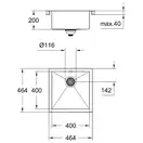Кухонна мийка K700 Grohe EX-2 Sink (31578SD0)