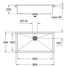 Мийка кухонна Grohe EX Sink K700 (80 cm) (31580SD0)