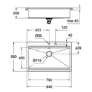Мийка кухонна Grohe EX Sink K800 подвійна (90 cm) (31584SD0)