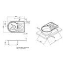 Кухонна мийка Qtap 6744L Satin 0,8 мм (QT6744LSAT08) (QT6744LSAT08) фото 2 Aquada.com.ua