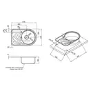 Кухонна мийка Qtap 6744R Satin 0,8 мм (QT6744RSAT08) (QT6744RSAT08) фото 2 Aquada.com.ua