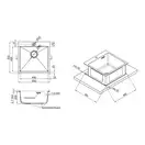 Кухонна мийка Qtap D5050 Satin 2.7/1.0 мм (QTD505010) (QTD505010) фото 2 Aquada.com.ua