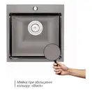 Кухонна мийка Qtap D5050BL Black 2.7/1.0 мм (QTD5050BLPVD10) (QTD5050BLPVD10) фото 3 Aquada.com.ua
